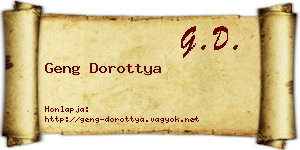 Geng Dorottya névjegykártya